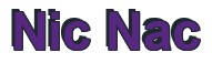 Rendering "Nic Nac" using Arial Bold
