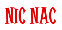 Rendering "Nic Nac" using Cooper Latin