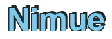 Rendering "Nimue" using Arial Bold
