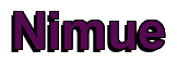 Rendering "Nimue" using Arial Bold