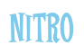 Rendering "Nitro" using Cooper Latin