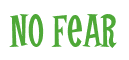 Rendering "No Fear" using Cooper Latin