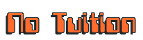 Rendering "No Tuition" using Computer Font