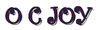 Rendering "O C JOY" using Curlz