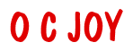 Rendering "O C JOY" using Dom Casual