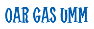 Rendering "OAR GAS UMM" using Cooper Latin