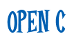 Rendering "OPEN C" using Cooper Latin