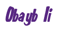 Rendering "Obayb Ii" using Big Nib
