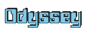 Rendering "Odyssey" using Computer Font