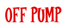 Rendering "Off Pump" using Cooper Latin