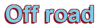 Rendering "Off road" using Arial Bold