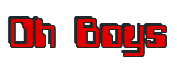 Rendering "Oh Boys" using Computer Font