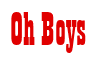Rendering "Oh Boys" using Bill Board