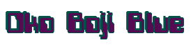 Rendering "Oko Boji Blue" using Computer Font