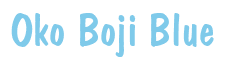Rendering "Oko Boji Blue" using Dom Casual