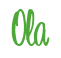 Rendering "Ola" using Bean Sprout