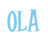Rendering "Ola" using Cooper Latin