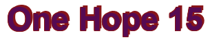 Rendering "One Hope 15" using Arial Bold