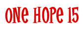 Rendering "One Hope 15" using Cooper Latin