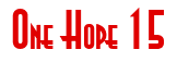 Rendering "One Hope 15" using Asia