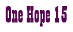 Rendering "One Hope 15" using Bill Board