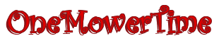 Rendering "OneMowerTime" using Curlz