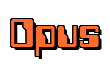 Rendering "Opus" using Computer Font