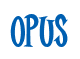 Rendering "Opus" using Cooper Latin