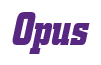 Rendering "Opus" using Boroughs