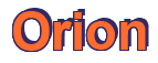 Rendering "Orion" using Arial Bold