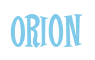 Rendering "Orion" using Cooper Latin