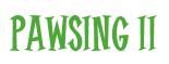 Rendering "PAWSING II" using Cooper Latin