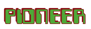 Rendering "PIONEER" using Computer Font
