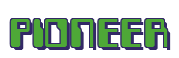 Rendering "PIONEER" using Computer Font