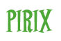 Rendering "PIRIX" using Cooper Latin
