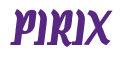 Rendering "PIRIX" using Color Bar