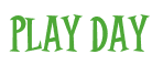Rendering "PLAY DAY" using Cooper Latin