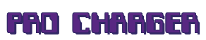 Rendering "PRO CHARGER" using Computer Font