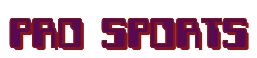 Rendering "PRO SPORTS" using Computer Font