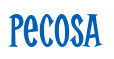 Rendering "Pecosa" using Cooper Latin
