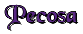 Rendering "Pecosa" using Black Chancery