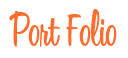 Rendering "Port Folio" using Bean Sprout