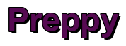 Rendering "Preppy" using Arial Bold
