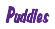 Rendering "Puddles" using Big Nib