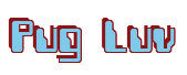 Rendering "Pug Luv" using Computer Font