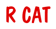 Rendering "R CAT" using Dom Casual