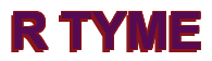 Rendering "R TYME" using Arial Bold