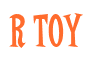 Rendering "R Toy" using Cooper Latin