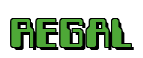 Rendering "REGAL" using Computer Font