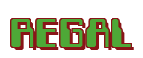 Rendering "REGAL" using Computer Font